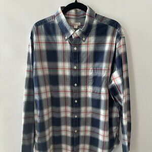 Red, White & Blue Merona XL Check Shirt  100% Cotton